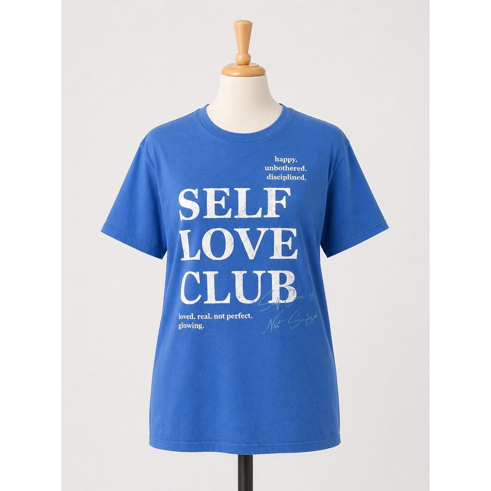 Grayson Threads Self Love Club Graphic Tee Blue Womens XL